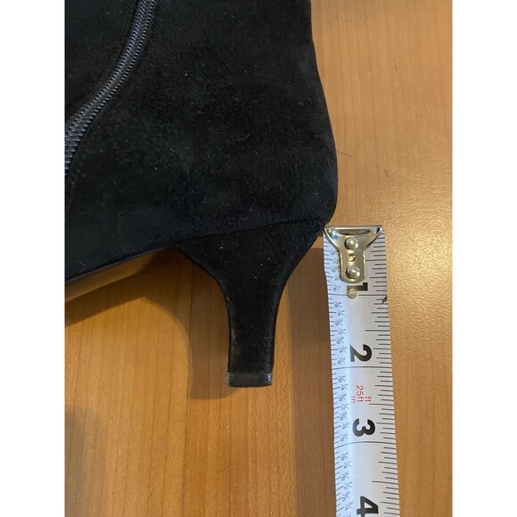 Salvatore Ferragamo Boutique Black Suede Boots Embroidered Ankle Size 6.5B - Picture 12 of 14